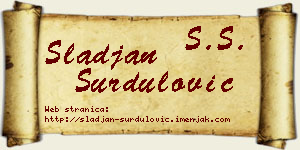 Slađan Surdulović vizit kartica